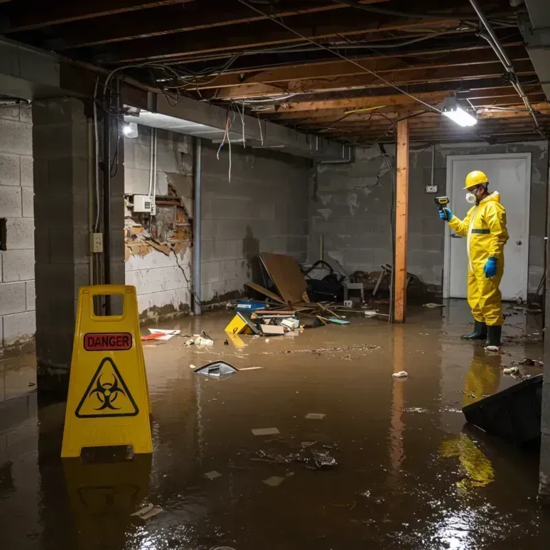 Flooded Basement Electrical Hazard in Sumter County, GA Property