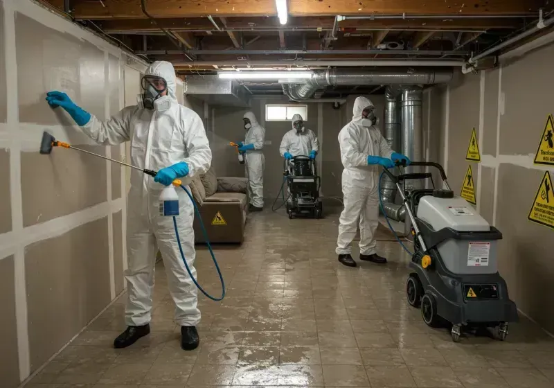 Basement Moisture Removal and Structural Drying process in Sumter County, GA